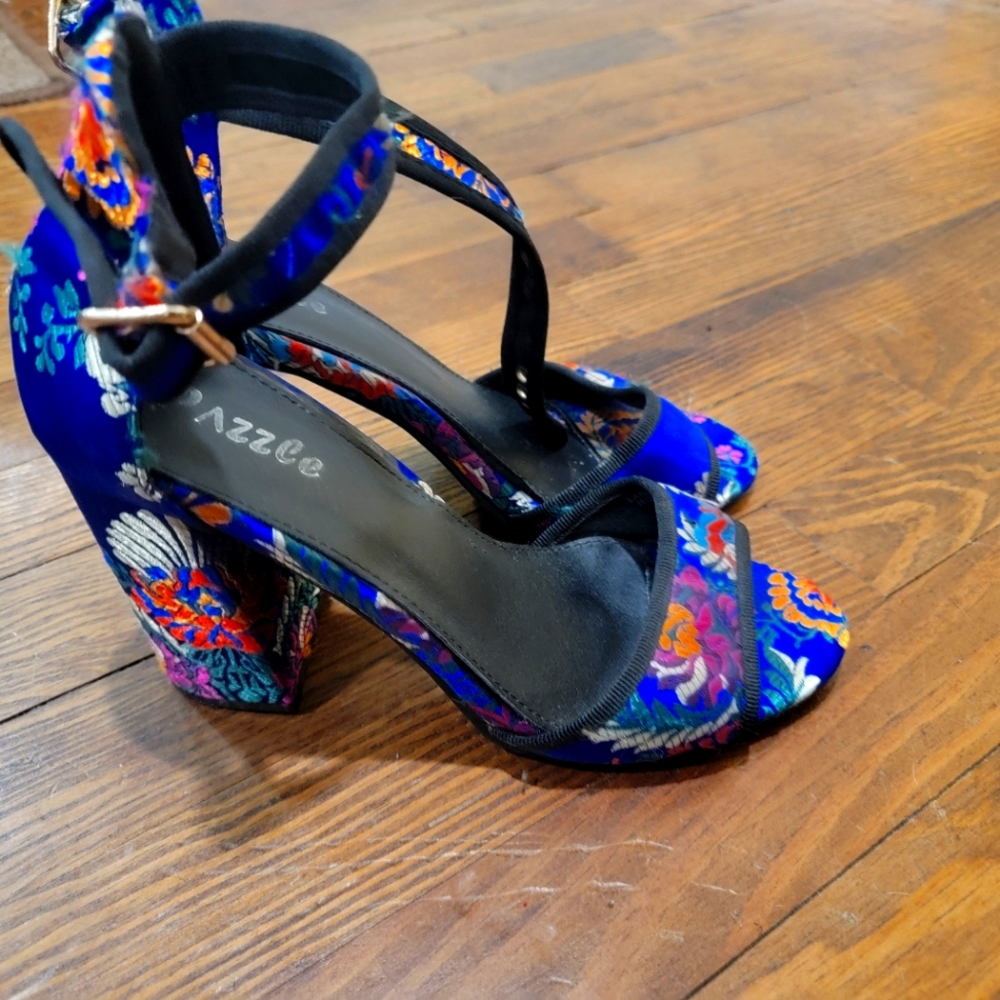 Pazzee Floral Blue Women's Heels